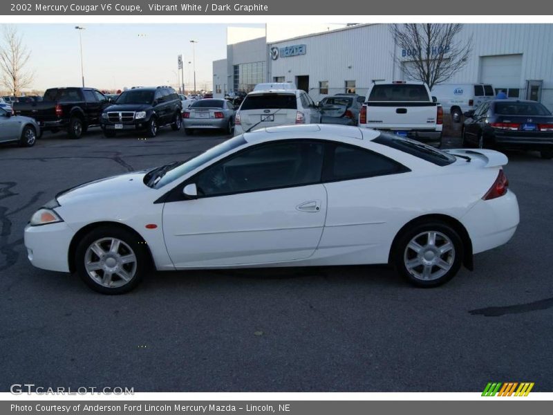 Vibrant White / Dark Graphite 2002 Mercury Cougar V6 Coupe