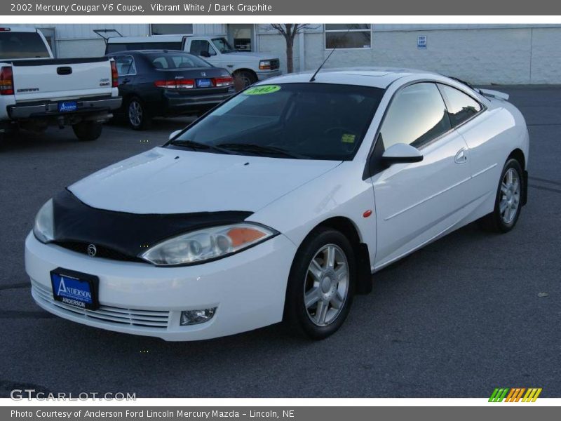 Vibrant White / Dark Graphite 2002 Mercury Cougar V6 Coupe