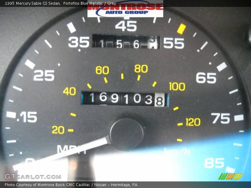 Portofino Blue Metallic / Grey 1995 Mercury Sable GS Sedan