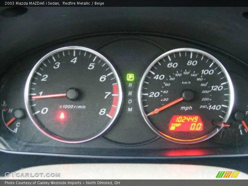Redfire Metallic / Beige 2003 Mazda MAZDA6 i Sedan