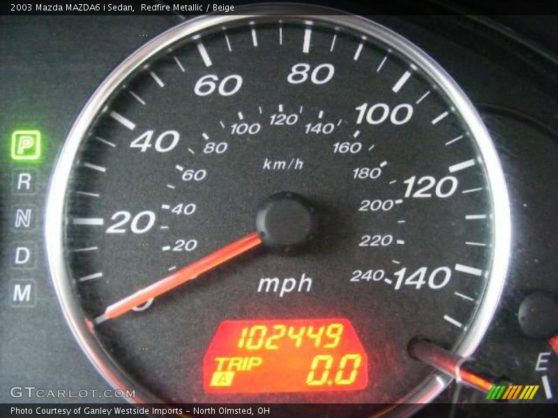 Redfire Metallic / Beige 2003 Mazda MAZDA6 i Sedan