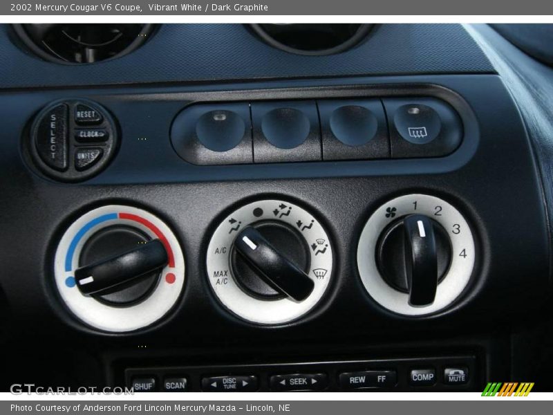 Vibrant White / Dark Graphite 2002 Mercury Cougar V6 Coupe