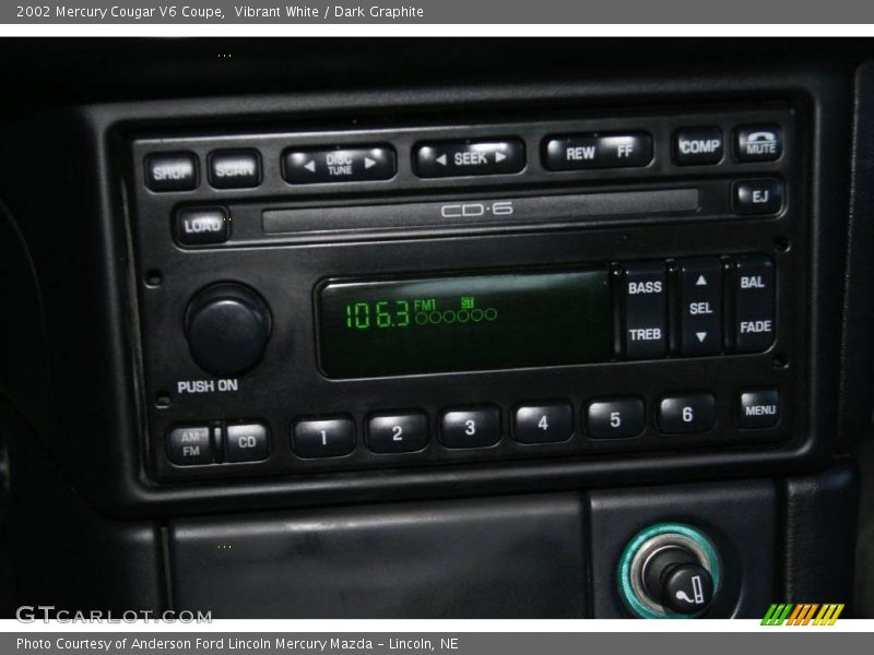 Vibrant White / Dark Graphite 2002 Mercury Cougar V6 Coupe