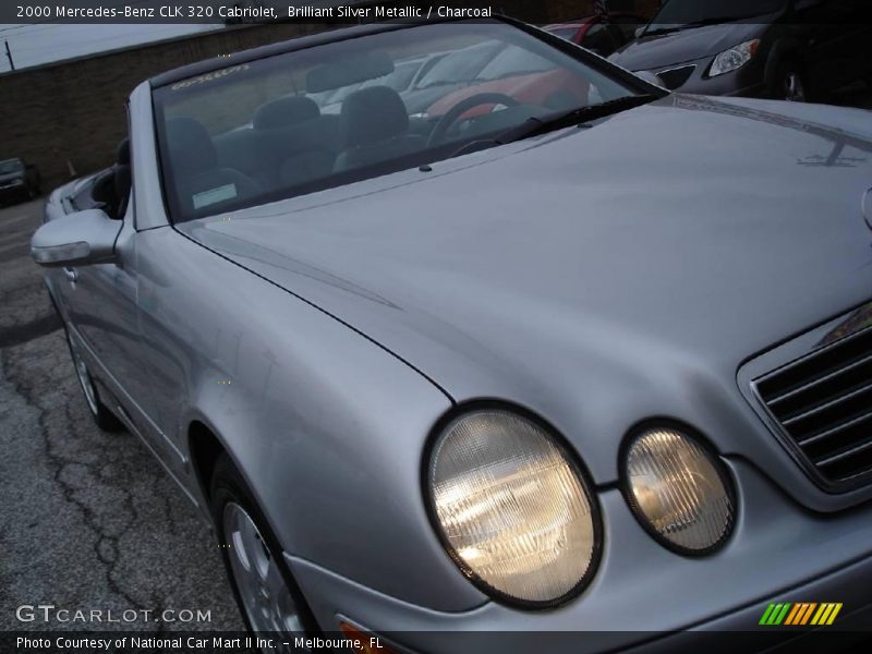 Brilliant Silver Metallic / Charcoal 2000 Mercedes-Benz CLK 320 Cabriolet