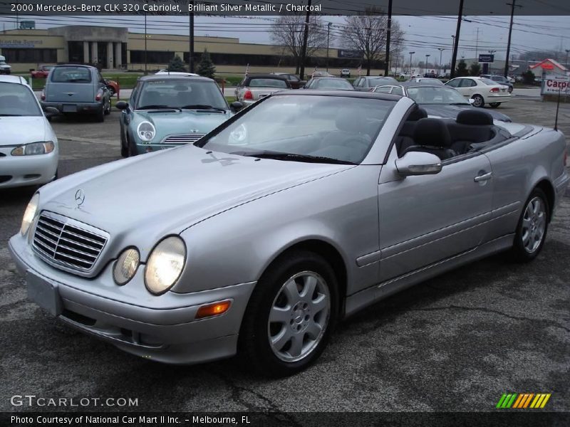 Brilliant Silver Metallic / Charcoal 2000 Mercedes-Benz CLK 320 Cabriolet