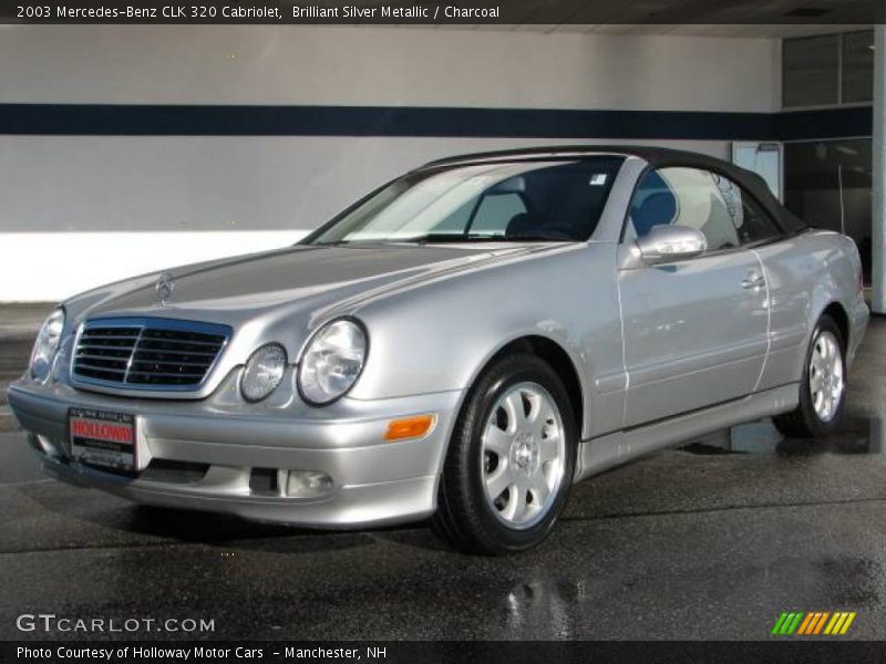 Brilliant Silver Metallic / Charcoal 2003 Mercedes-Benz CLK 320 Cabriolet