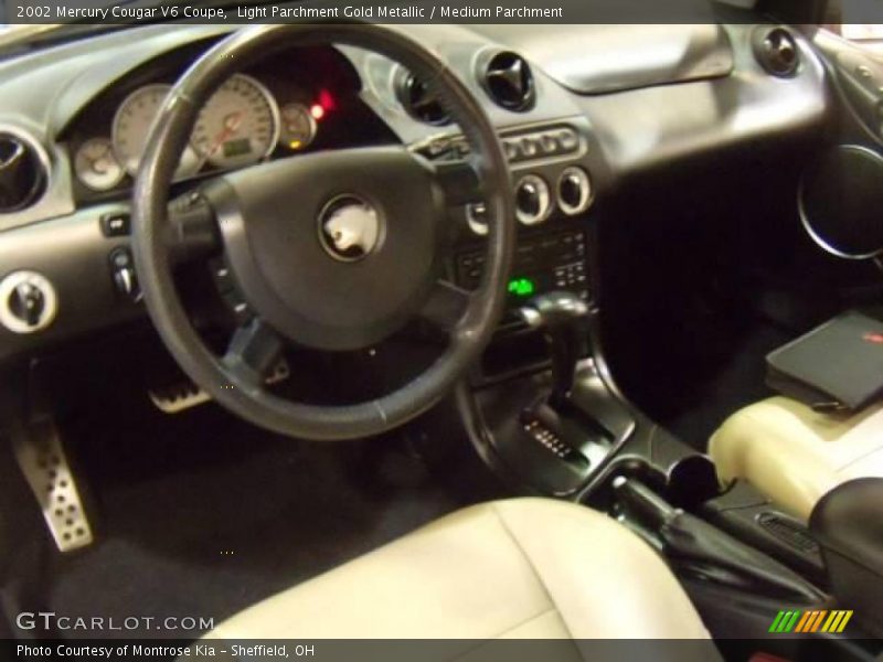 Light Parchment Gold Metallic / Medium Parchment 2002 Mercury Cougar V6 Coupe