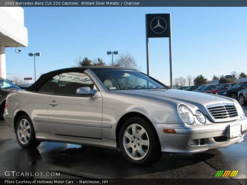 Brilliant Silver Metallic / Charcoal 2003 Mercedes-Benz CLK 320 Cabriolet