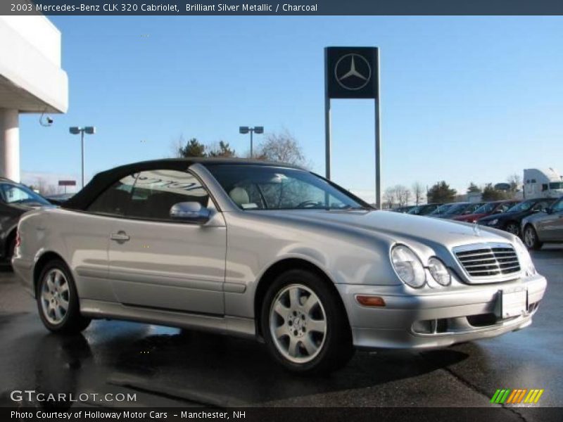 Brilliant Silver Metallic / Charcoal 2003 Mercedes-Benz CLK 320 Cabriolet