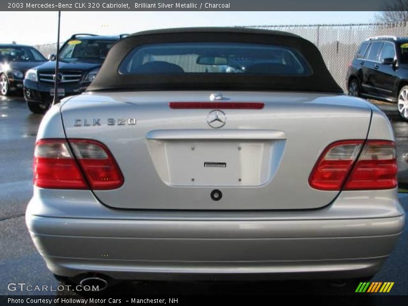 Brilliant Silver Metallic / Charcoal 2003 Mercedes-Benz CLK 320 Cabriolet