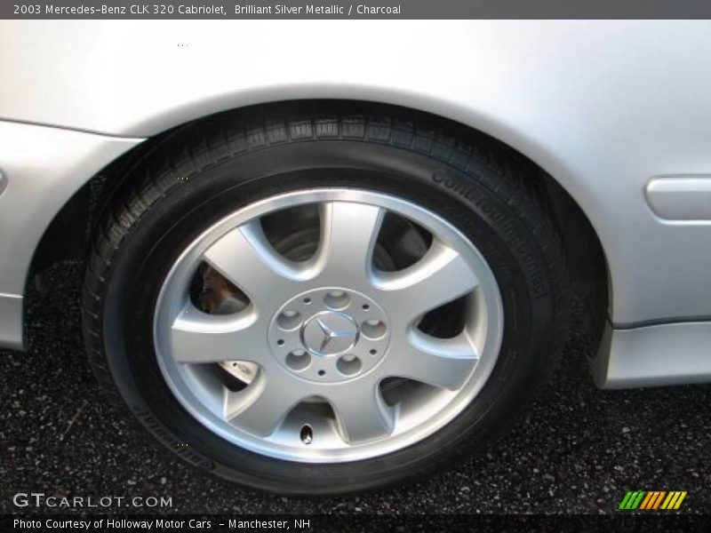 Brilliant Silver Metallic / Charcoal 2003 Mercedes-Benz CLK 320 Cabriolet