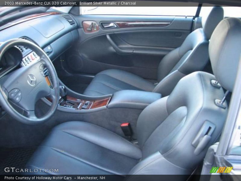 Brilliant Silver Metallic / Charcoal 2003 Mercedes-Benz CLK 320 Cabriolet