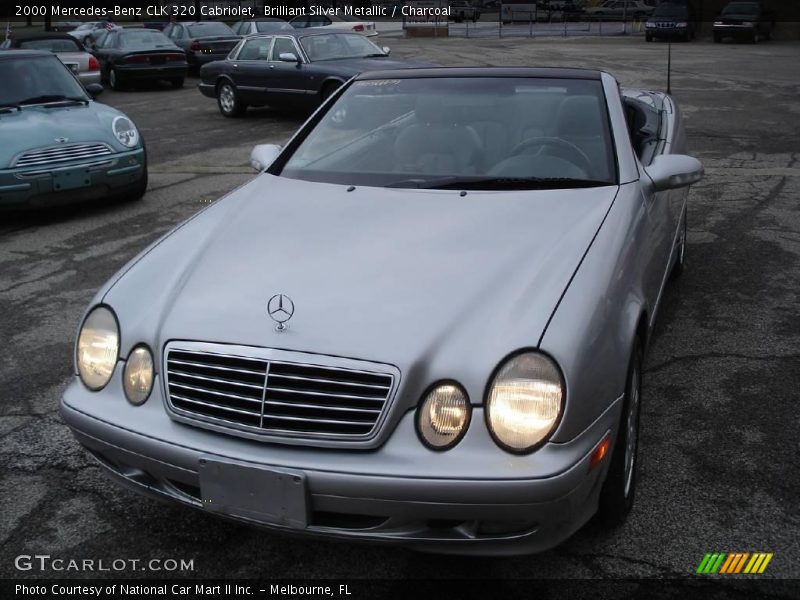 Brilliant Silver Metallic / Charcoal 2000 Mercedes-Benz CLK 320 Cabriolet