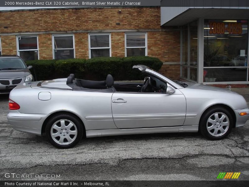 Brilliant Silver Metallic / Charcoal 2000 Mercedes-Benz CLK 320 Cabriolet