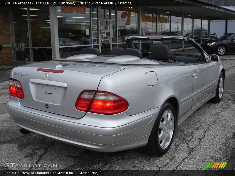 Brilliant Silver Metallic / Charcoal 2000 Mercedes-Benz CLK 320 Cabriolet