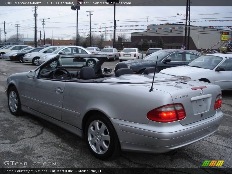 Brilliant Silver Metallic / Charcoal 2000 Mercedes-Benz CLK 320 Cabriolet