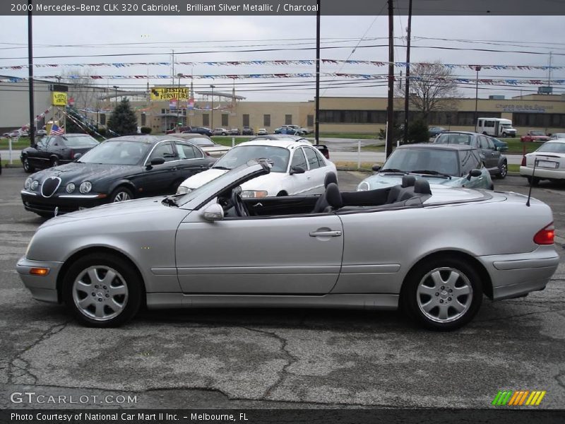 Brilliant Silver Metallic / Charcoal 2000 Mercedes-Benz CLK 320 Cabriolet