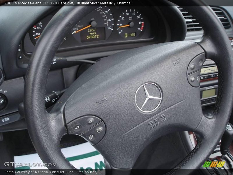 Brilliant Silver Metallic / Charcoal 2000 Mercedes-Benz CLK 320 Cabriolet