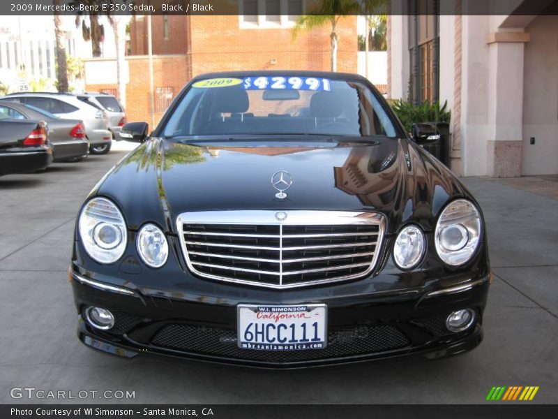 Black / Black 2009 Mercedes-Benz E 350 Sedan