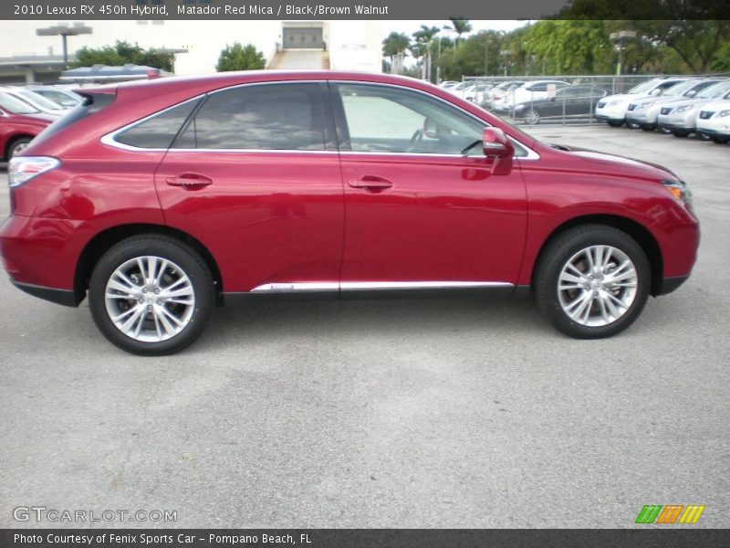 Matador Red Mica / Black/Brown Walnut 2010 Lexus RX 450h Hybrid