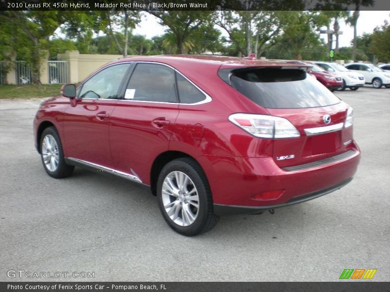 Matador Red Mica / Black/Brown Walnut 2010 Lexus RX 450h Hybrid