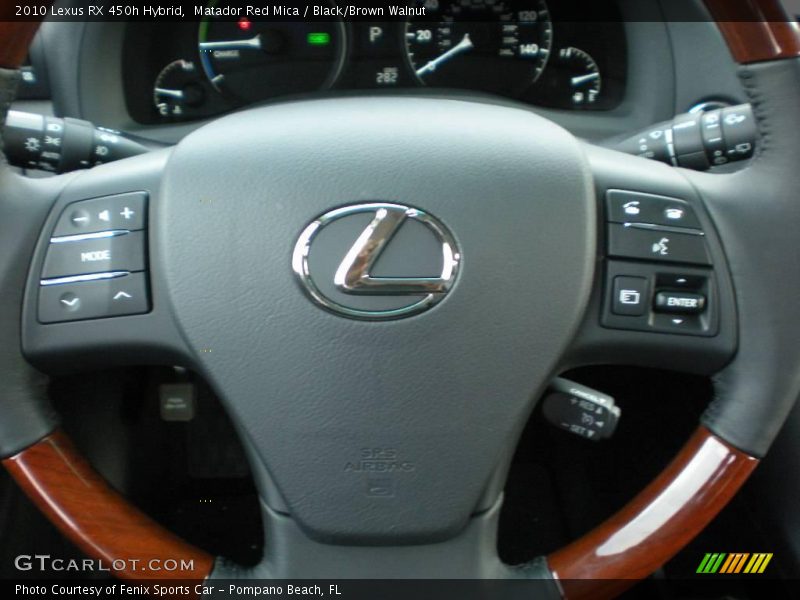 Matador Red Mica / Black/Brown Walnut 2010 Lexus RX 450h Hybrid