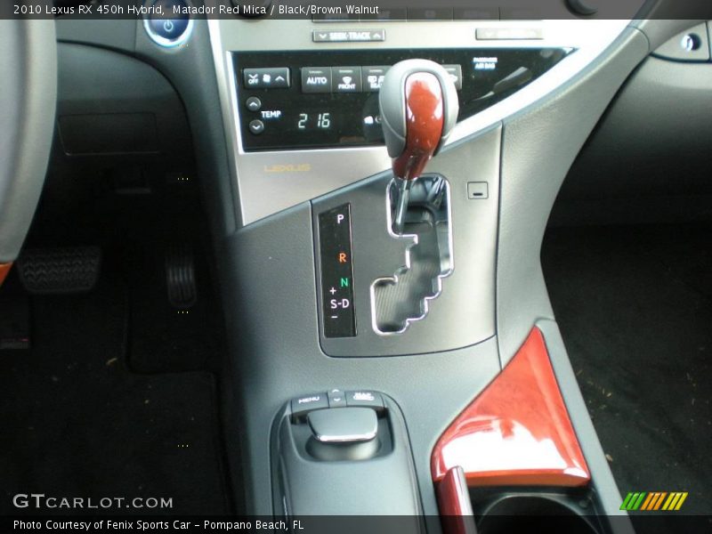 Matador Red Mica / Black/Brown Walnut 2010 Lexus RX 450h Hybrid