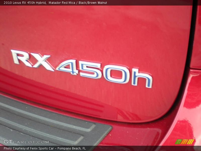 Matador Red Mica / Black/Brown Walnut 2010 Lexus RX 450h Hybrid