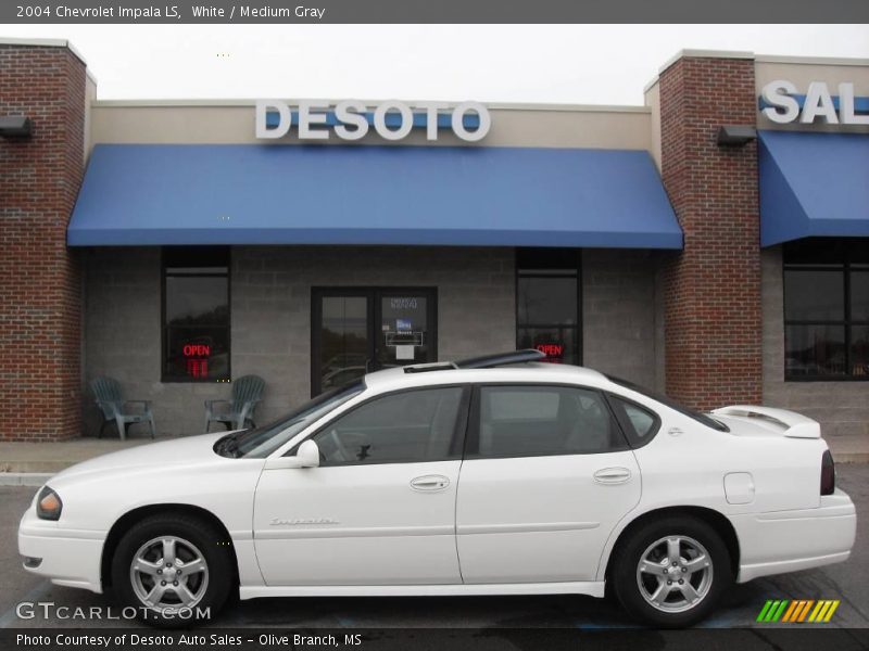 White / Medium Gray 2004 Chevrolet Impala LS