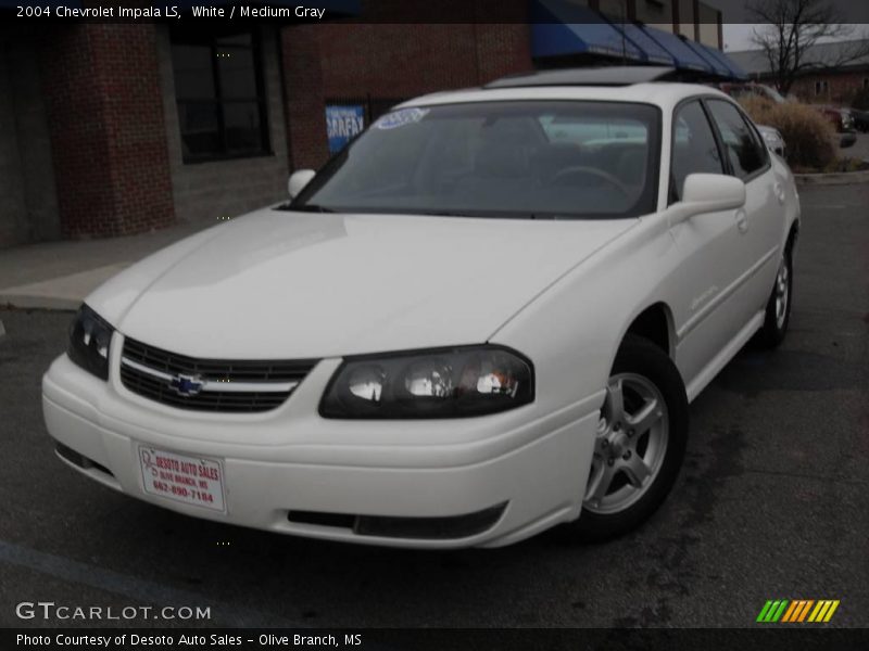 White / Medium Gray 2004 Chevrolet Impala LS