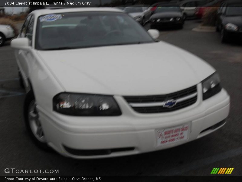White / Medium Gray 2004 Chevrolet Impala LS