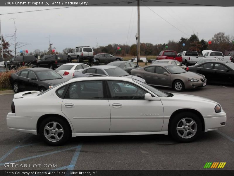 White / Medium Gray 2004 Chevrolet Impala LS