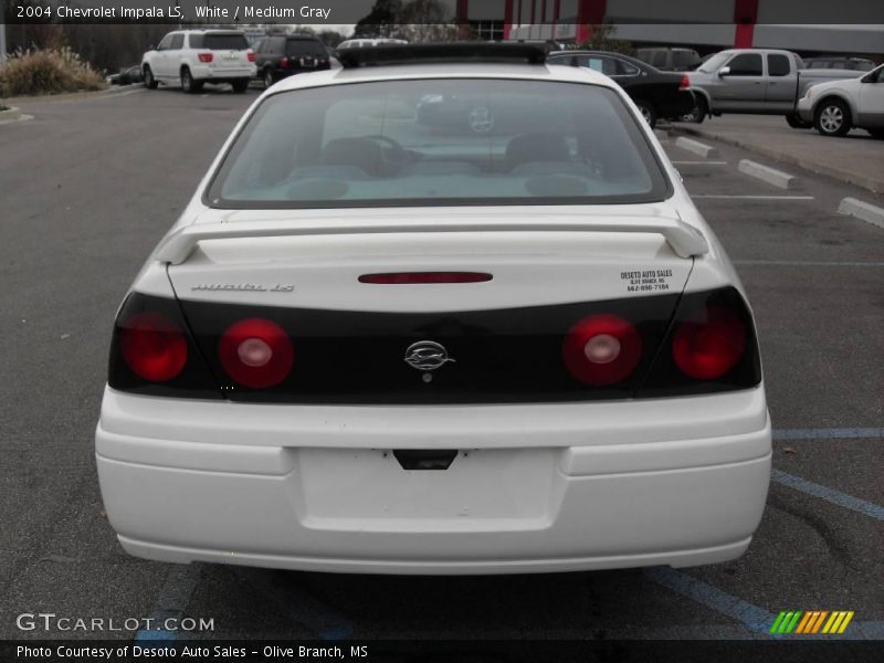 White / Medium Gray 2004 Chevrolet Impala LS
