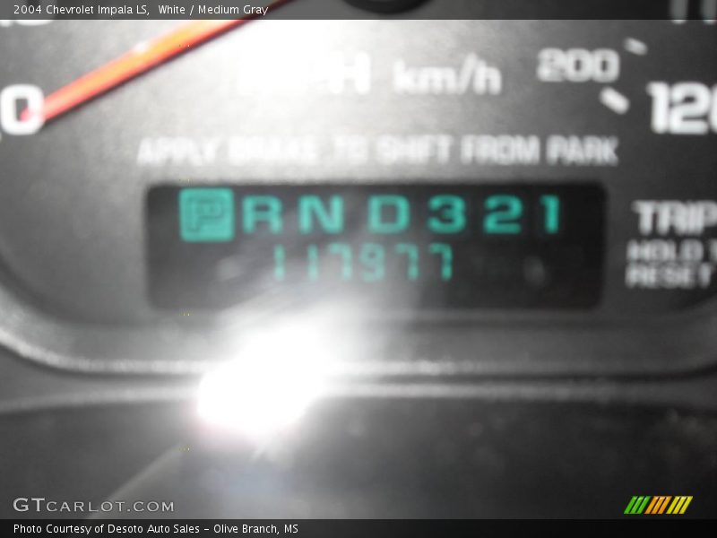 White / Medium Gray 2004 Chevrolet Impala LS