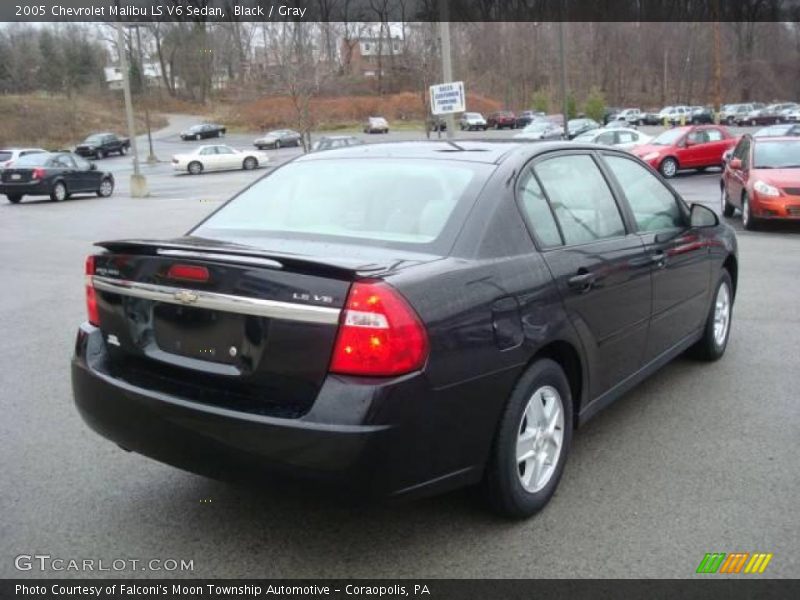 Black / Gray 2005 Chevrolet Malibu LS V6 Sedan