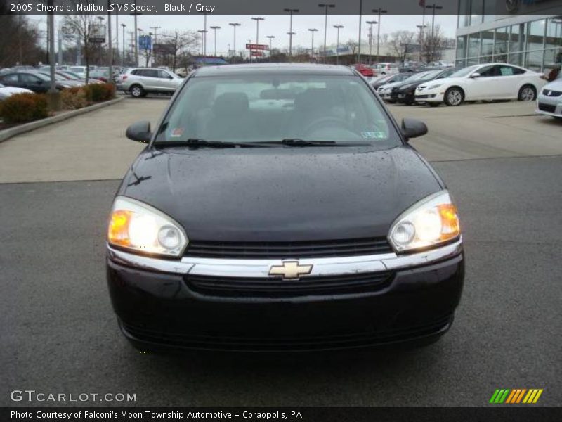 Black / Gray 2005 Chevrolet Malibu LS V6 Sedan