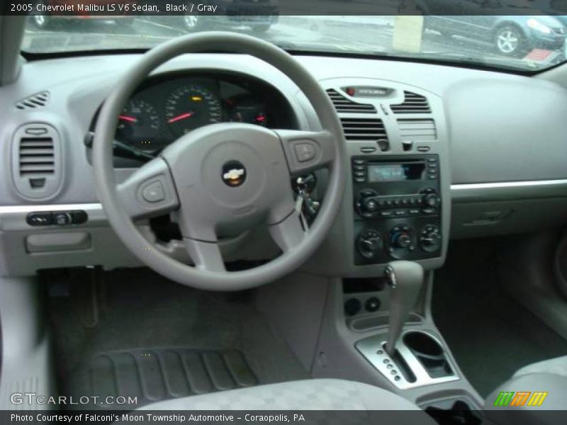 Black / Gray 2005 Chevrolet Malibu LS V6 Sedan