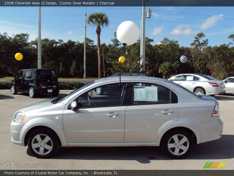 Cosmic Silver Metallic / Charcoal 2008 Chevrolet Aveo LS Sedan