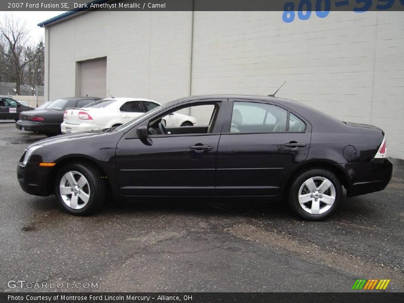Dark Amethyst Metallic / Camel 2007 Ford Fusion SE