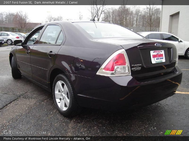 Dark Amethyst Metallic / Camel 2007 Ford Fusion SE