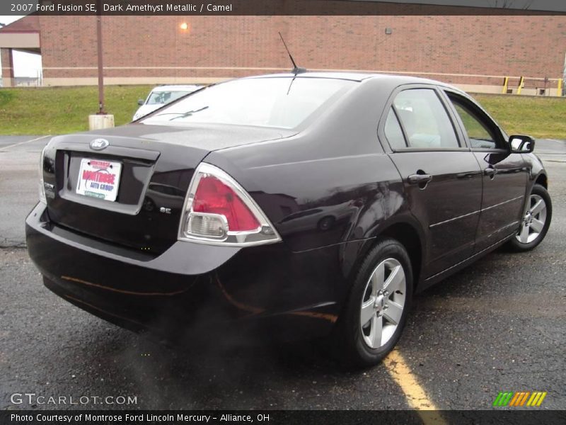 Dark Amethyst Metallic / Camel 2007 Ford Fusion SE