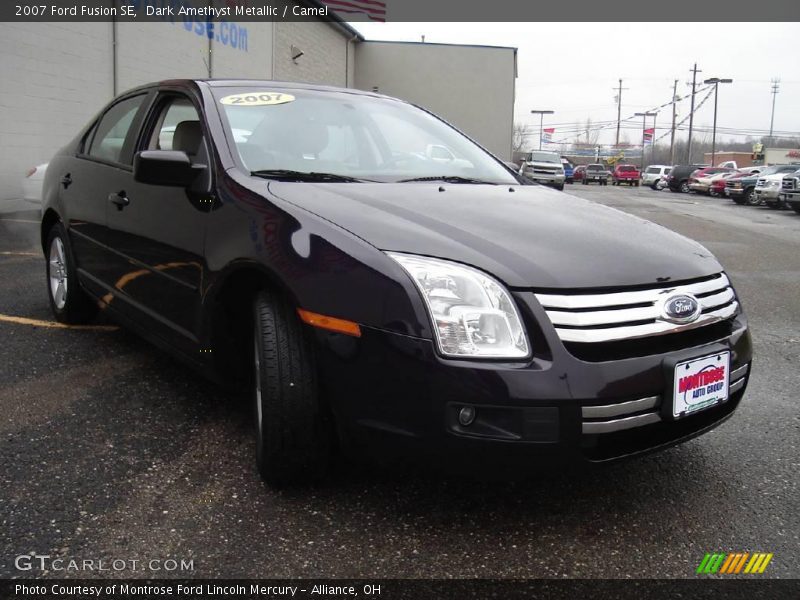 Dark Amethyst Metallic / Camel 2007 Ford Fusion SE