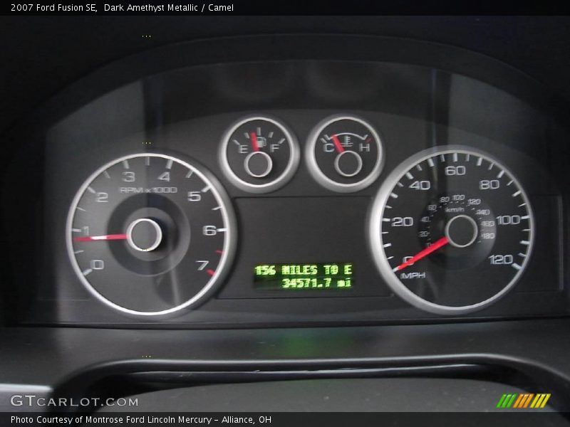 Dark Amethyst Metallic / Camel 2007 Ford Fusion SE