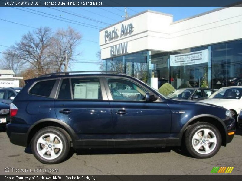 Monaco Blue Metallic / Sand Beige 2007 BMW X3 3.0si