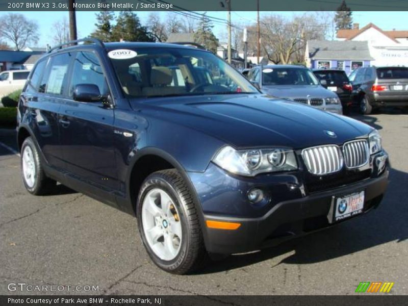 Monaco Blue Metallic / Sand Beige 2007 BMW X3 3.0si
