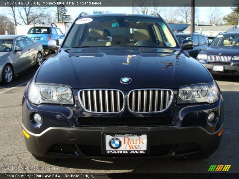 Monaco Blue Metallic / Sand Beige 2007 BMW X3 3.0si