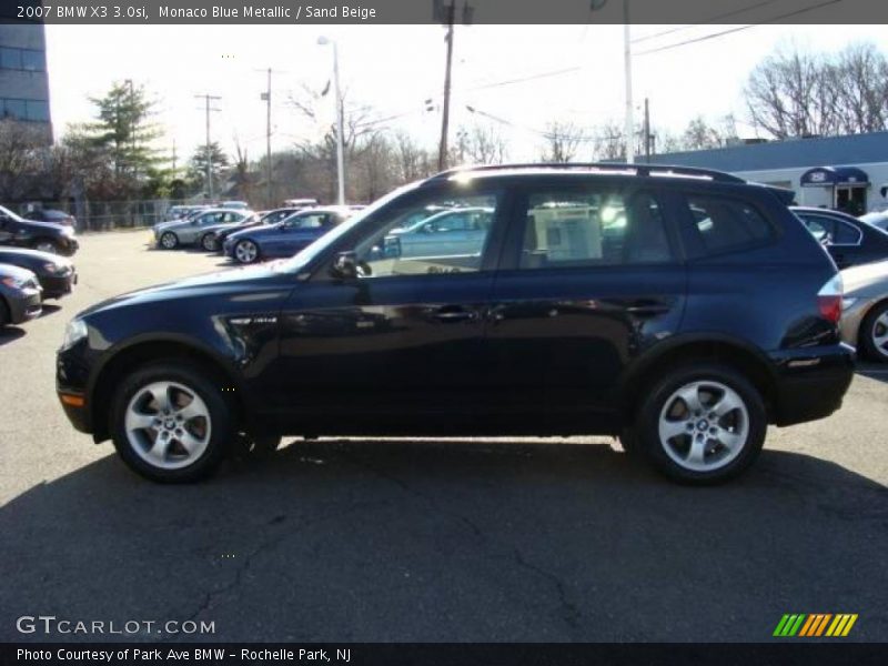 Monaco Blue Metallic / Sand Beige 2007 BMW X3 3.0si