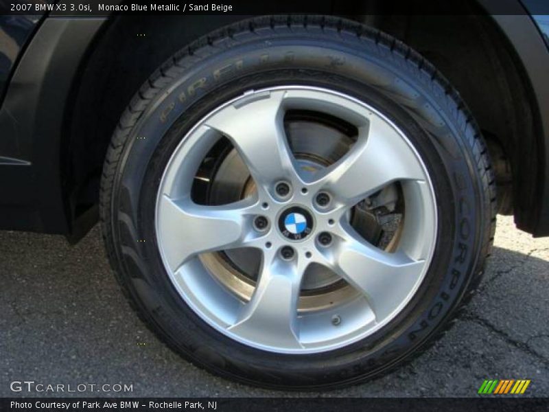Monaco Blue Metallic / Sand Beige 2007 BMW X3 3.0si