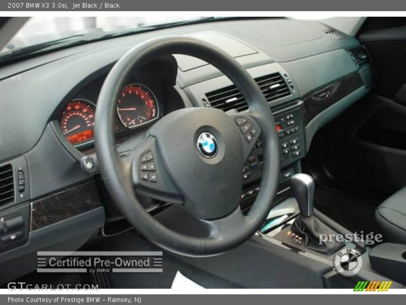 Jet Black / Black 2007 BMW X3 3.0si