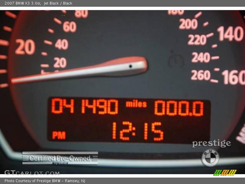 Jet Black / Black 2007 BMW X3 3.0si